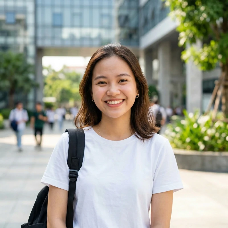 Bạn Thảo sinh viên review sau khi sử dụng dịch vụ giặt sấy Quy Nhơn