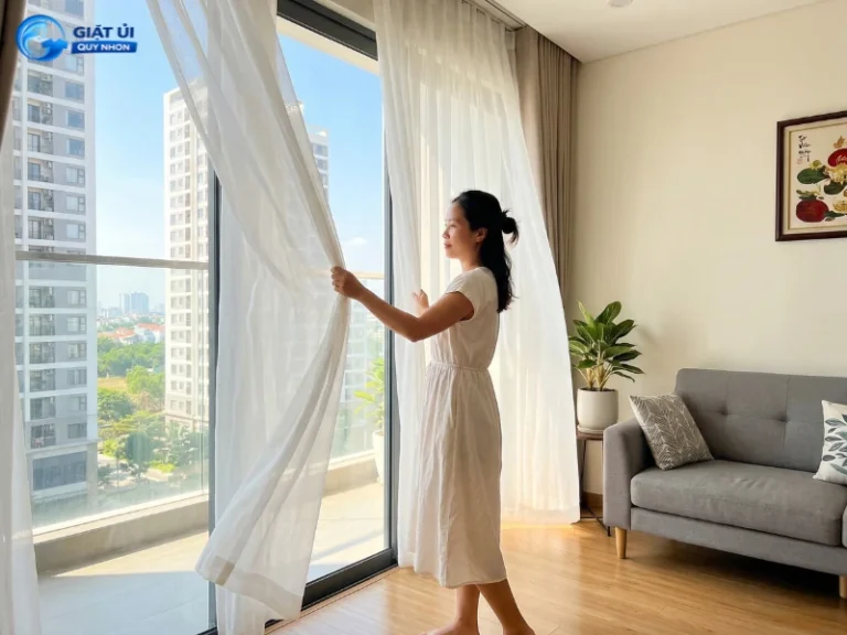 Bao lâu giặt rèm cửa một lần?
